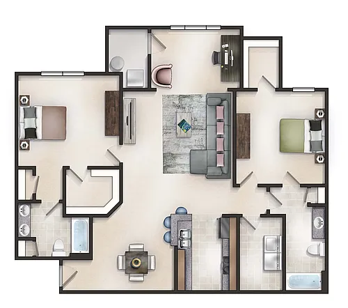Floor plan The Windsor with Sunroom