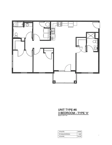Floor plan 3 Bed Type A