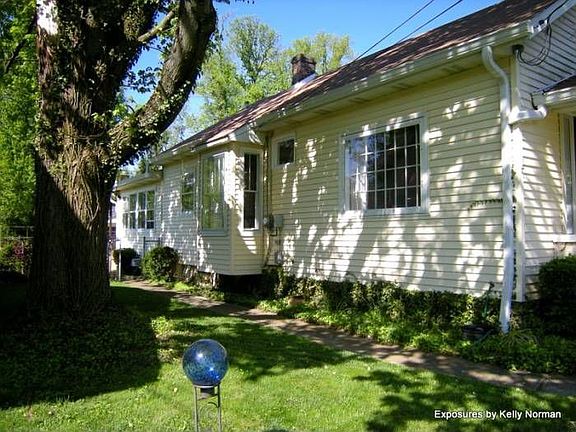 A side view of the home