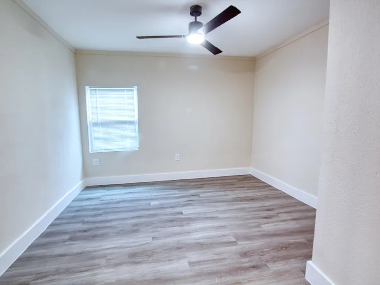 ADU - Bedroom with ceiling fan and NO CARPET