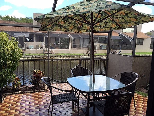 Waterfront screened patio