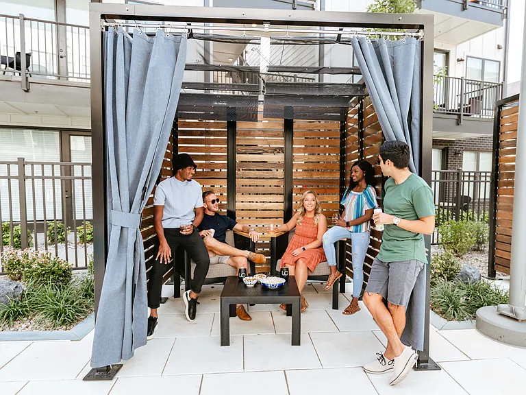 Poolside cabana