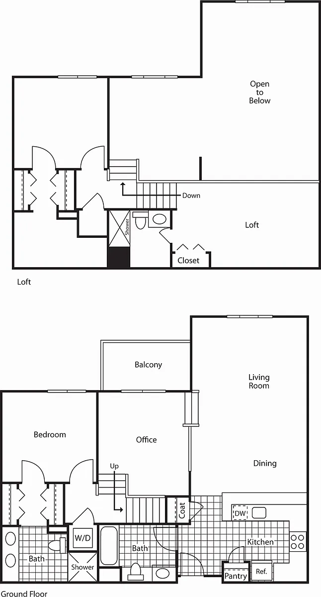 Floor plan Sausalito (2A loft)