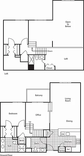 Floor plan Sausalito (2A loft)