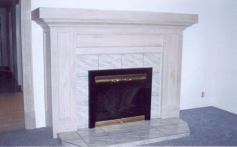Wood burning fireplace