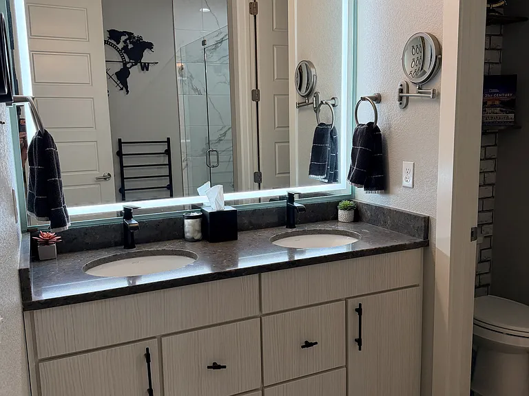 Master Bathroom Double Sinks