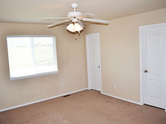Master bedroom has a walk in closet and private bathroom.