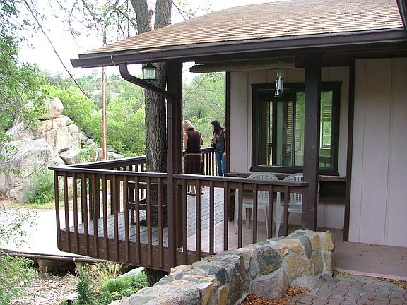 Wrap around deck.