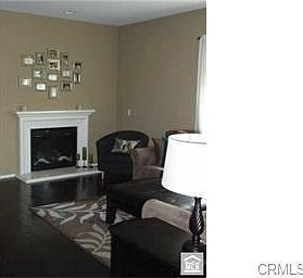 Living room with fireplace