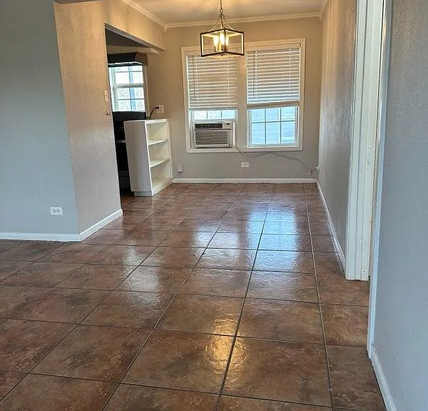 View from living room into room dining room