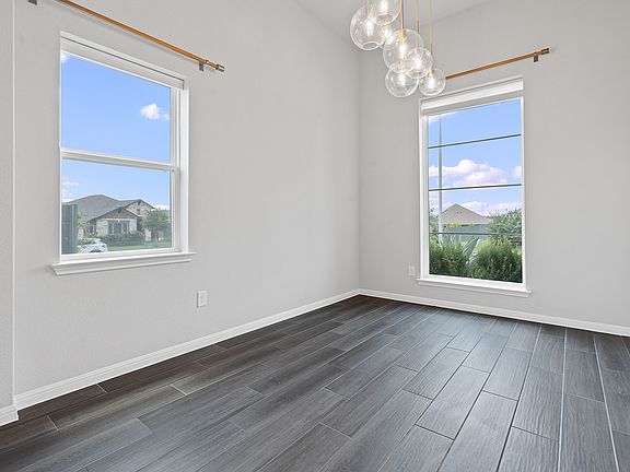 Dining area to the right of the front door. 