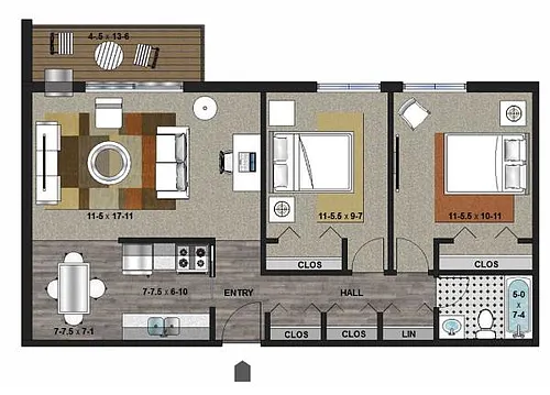 Floor plan 2 Bedroom