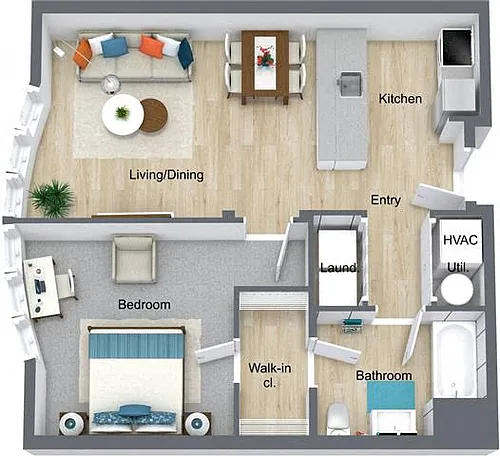 Floor plan One Bedroom