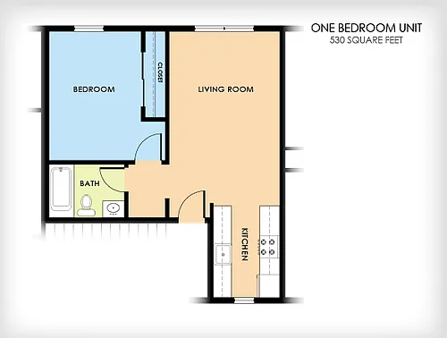 Floor plan One-Bedroom