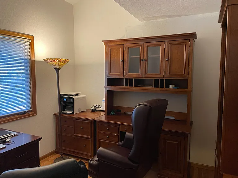 First floor office with two work tables
