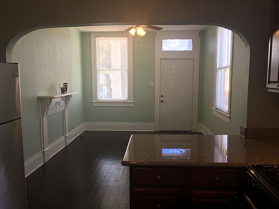 View from kitchen to living room
