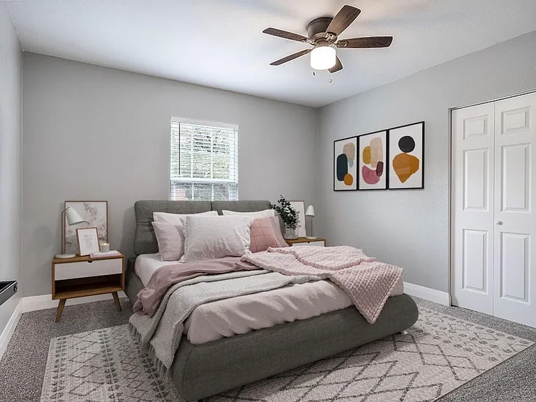 Bedroom 4. This image shows a virtually furnished space. Bedrooms come unfurnished.