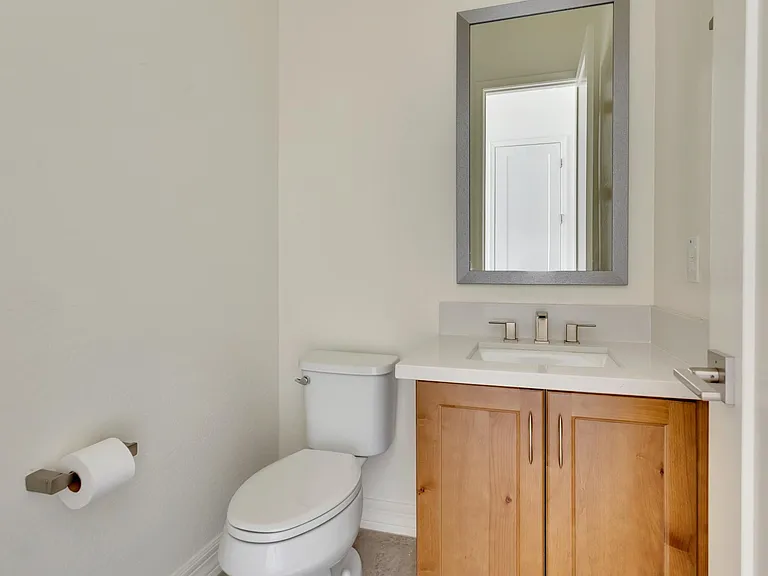 Half bath down the hallway