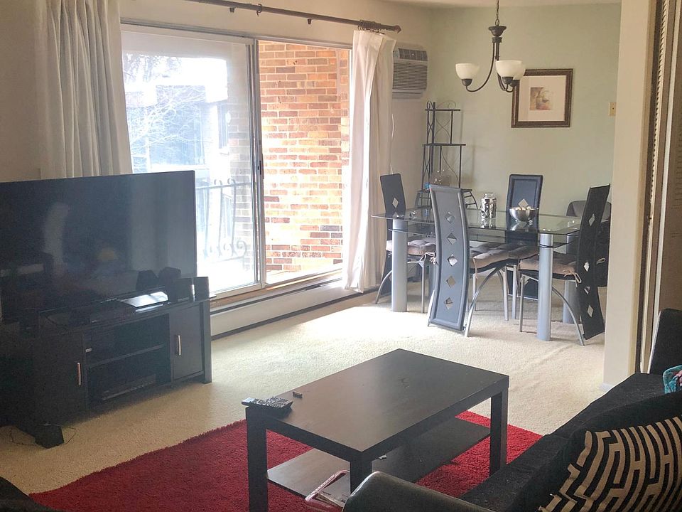 Living and dining room. Large patio door walks out to balcony