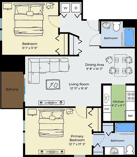 Floor plan Two Bedroom C