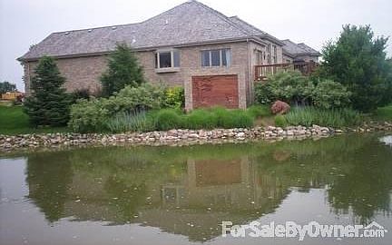 The pond directly west of our townhouse.