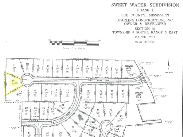 LOT 12 Sweet Water Ln, Saltillo, MS 38866