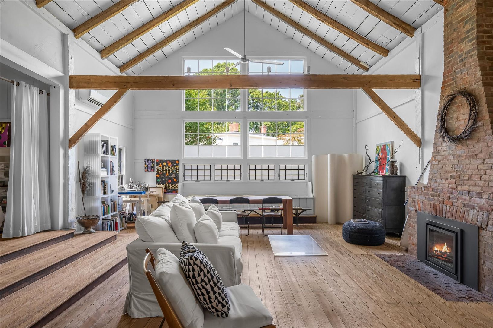  Double height great room w/ Marvin windows 