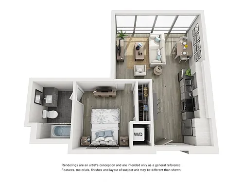 Floor plan 1 Bedroom B3
