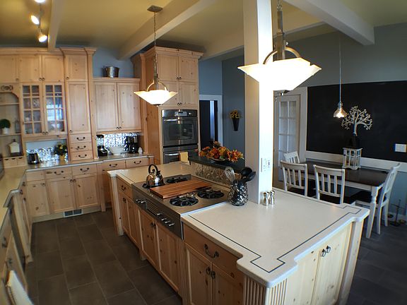 Gas range and double ovens