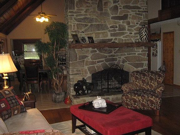 Living room fireplace