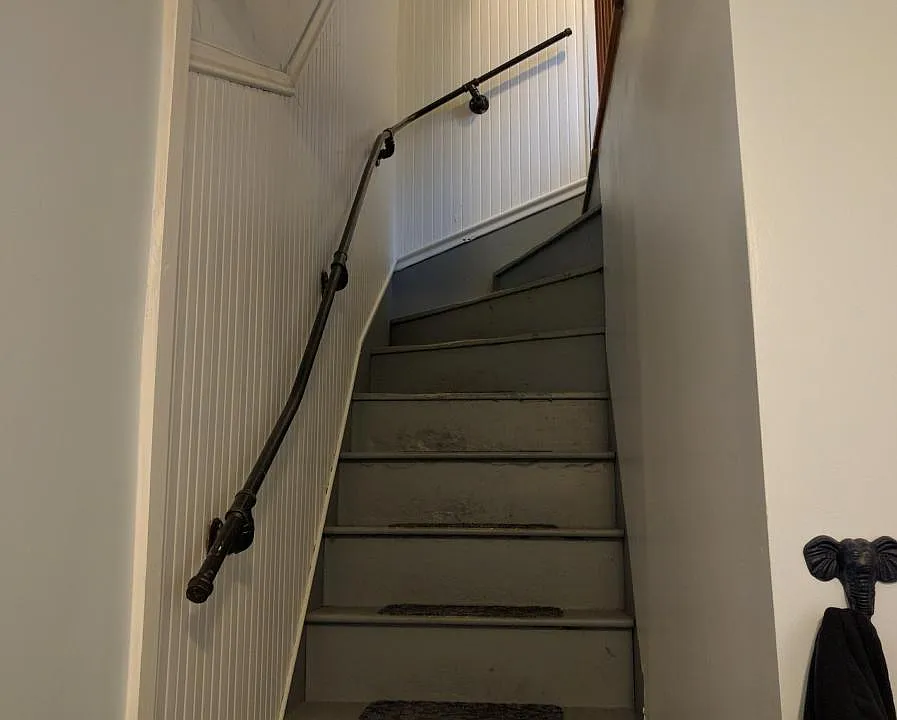 Private stairway to apartment