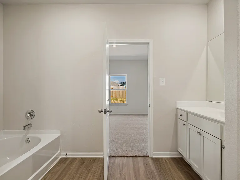 The master bathroom.