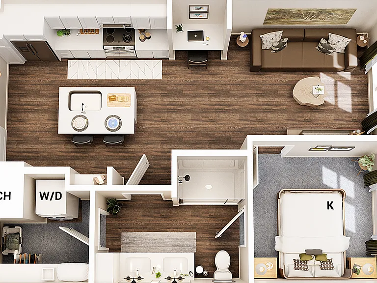 3D Floorplan - Unit A2_Scheme A 3D Floorplan - Unit A2_Scheme A