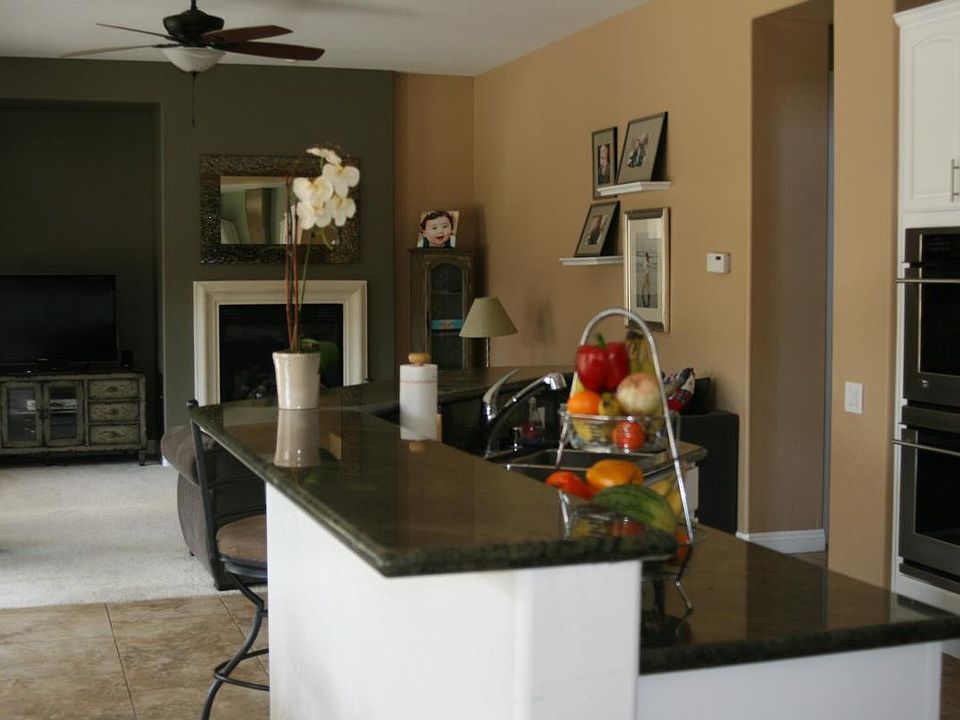Kitchen and family room