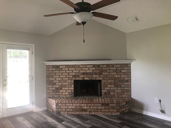 Wood burning fireplace