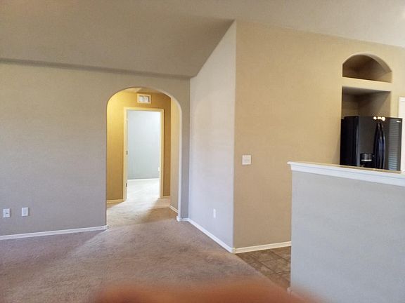 Vie from living room into hallway and bedroom 
