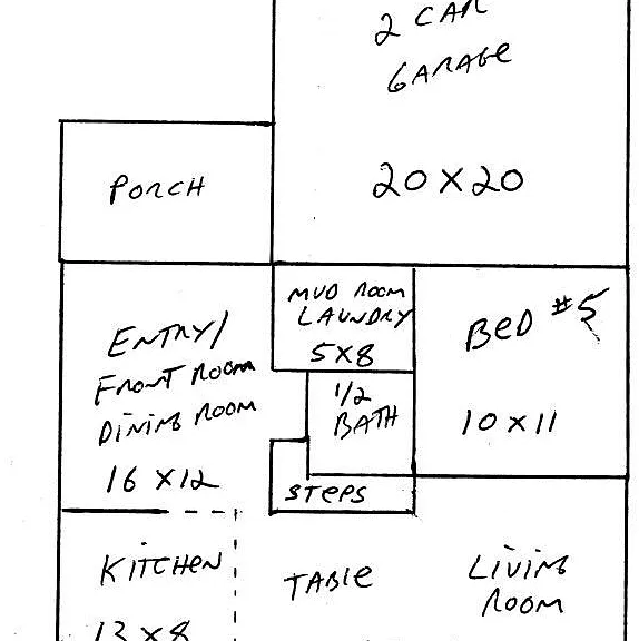 1st Floor rough floorplan layout