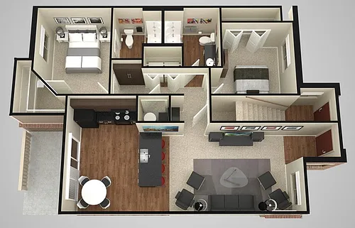 Floor plan 2 Bed 2 Bath