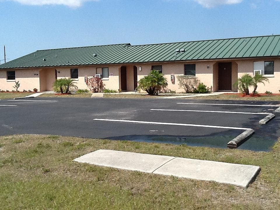Front of building.