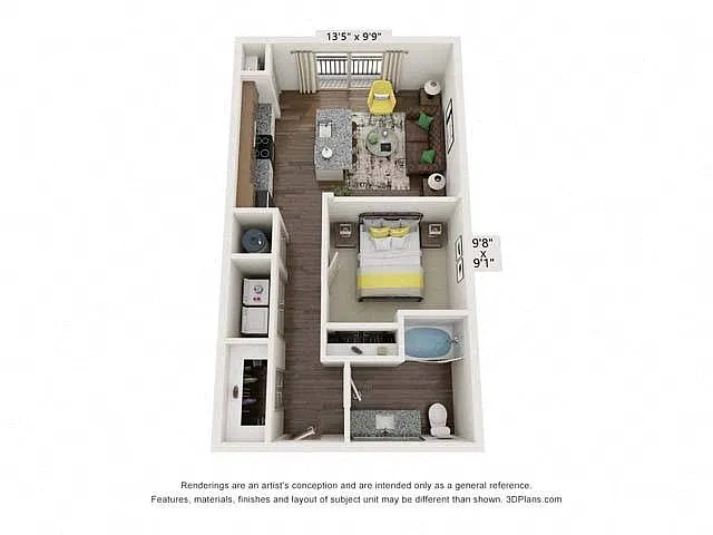 Floor plan One-Bedroom (A0)