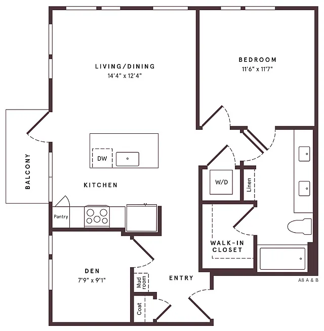 Floor plan A8 Den
