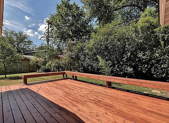 deck in back yard