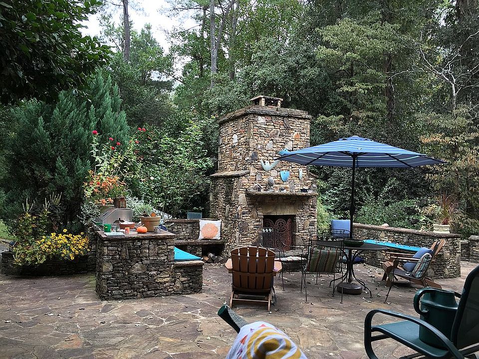 Stone patio outdoor living