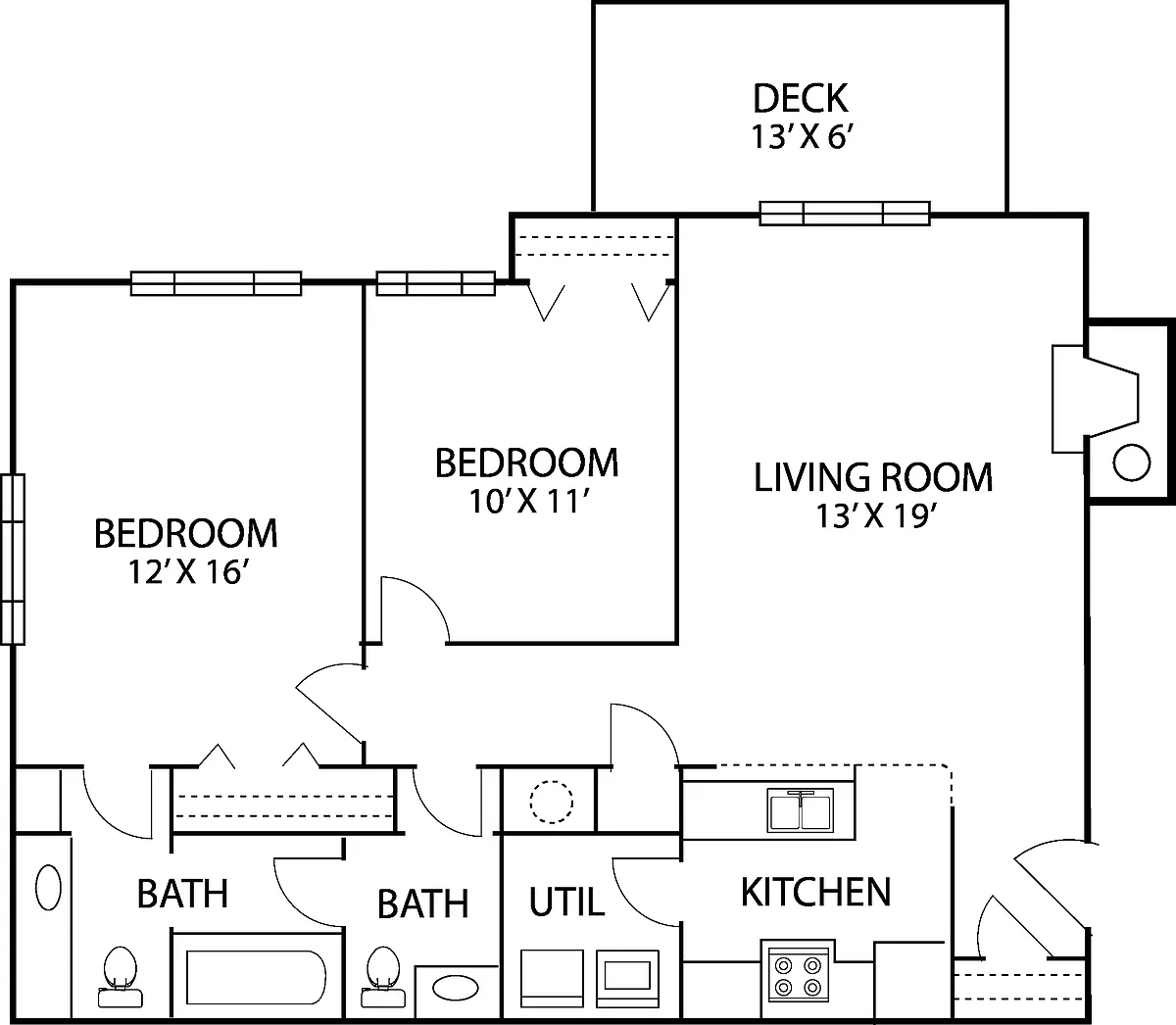 Floor plan B - The Carolina