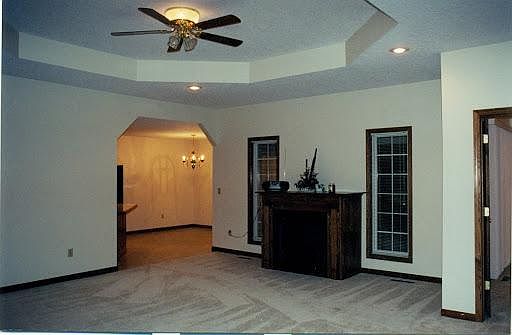 Living room and gas fireplace