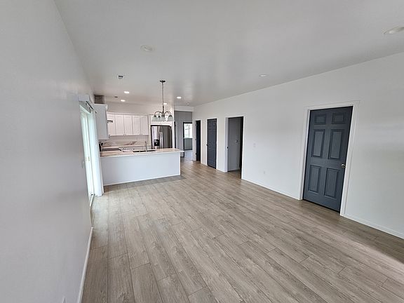 Long view of the Kitchen from the large dining area