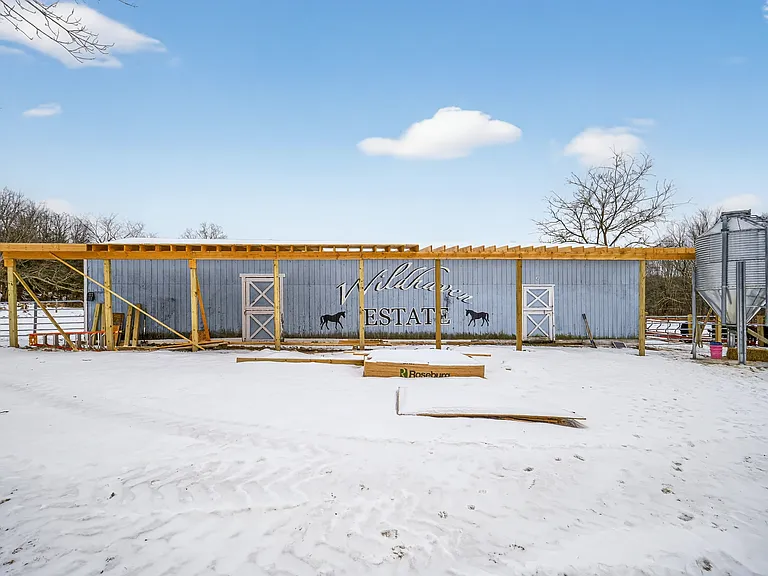 Front of run in barn