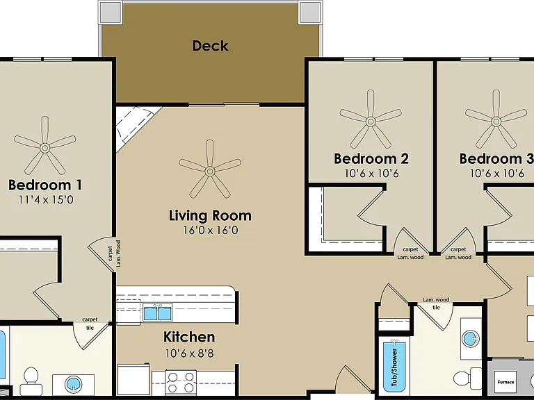 3 bed 3 bed