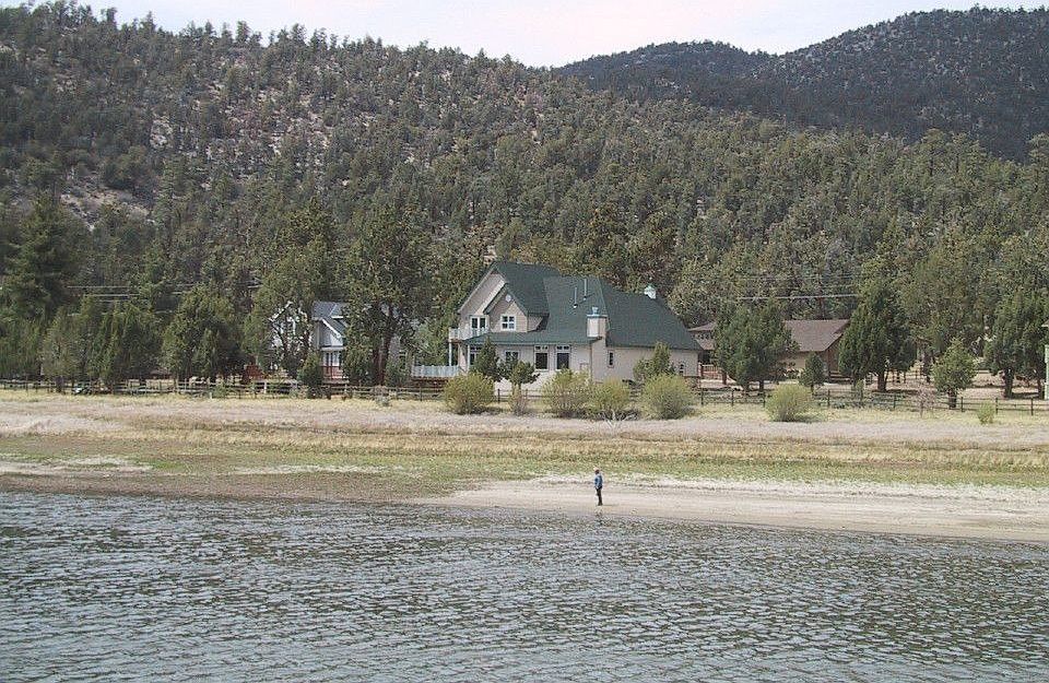 Rear of house from across lake
