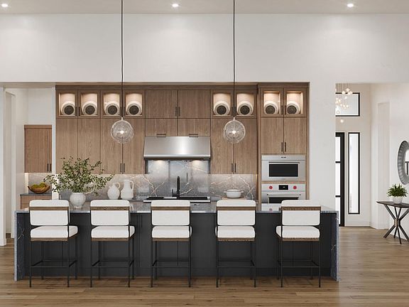 Well-equipped kitchen with beautiful cabinets and ample countertop space